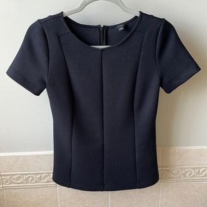 Ann Taylor , SP, fitted black shirt sleeve blouse